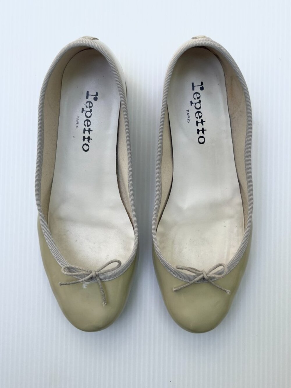 Repetto Camille Patent Leather Heels in Pastel Green - Size 38.5 EU/7-7.5 US